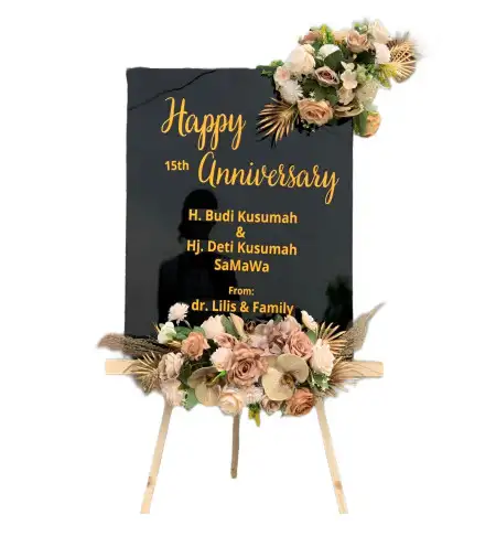 Papan Bunga Akrilik Wedding Venue Jakarta Pusat